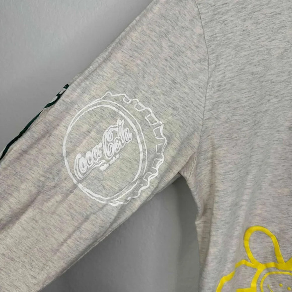 PacSun Coca‎ Cola Shirt Mens Small All Over Graphic Spellout Long Sleeve Collab - Picture 5 of 8